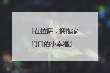 在拉萨，拥抱家门口的小幸福