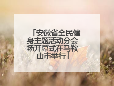 安徽省全民健身主题活动分会场开幕式在马鞍山市举行