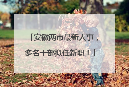 安徽两市最新人事，多名干部拟任新职！