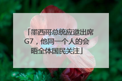 墨西哥总统应邀出席G7，他同一个人的会晤全体国民关注