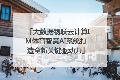 大数据物联云计算IM体育智慧AI系统打造全新关键驱动力