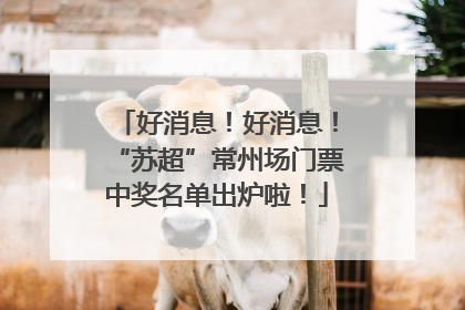 好消息！好消息！“苏超”常州场门票中奖名单出炉啦！