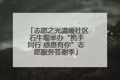 志愿之光温暖社区 石牛堰举办“携手同行 感恩有你”志愿服务答谢季