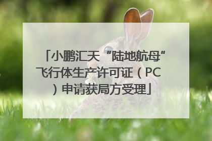 小鹏汇天“陆地航母”飞行体生产许可证（PC）申请获局方受理