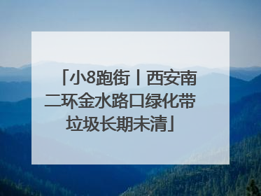 小8跑街丨西安南二环金水路口绿化带垃圾长期未清
