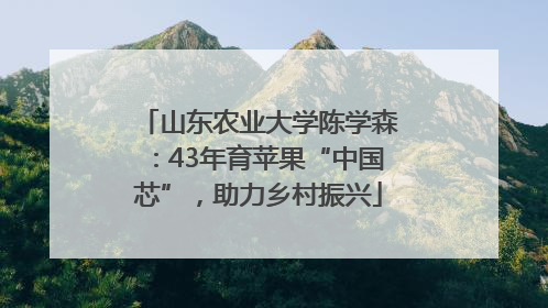 山东农业大学陈学森：43年育苹果“中国芯”，助力乡村振兴