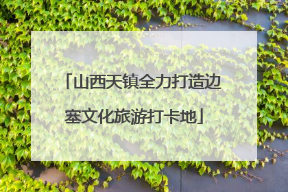 山西天镇全力打造边塞文化旅游打卡地