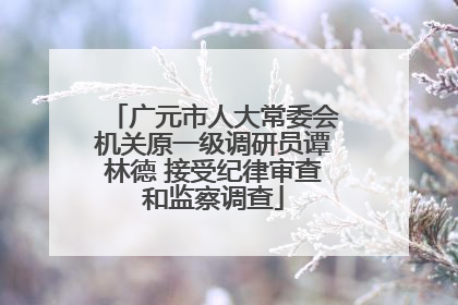 广元市人大常委会机关原一级调研员谭林德 接受纪律审查和监察调查