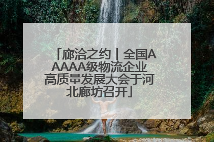 廊洽之约丨全国AAAAA级物流企业高质量发展大会于河北廊坊召开