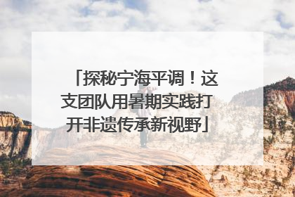 探秘宁海平调！这支团队用暑期实践打开非遗传承新视野