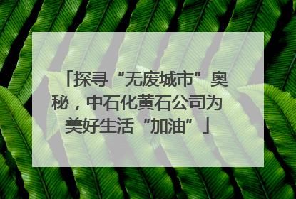 探寻“无废城市”奥秘，中石化黄石公司为美好生活“加油”