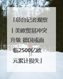 总台记者观察丨美欧贸易冲突升级 德国或面临2500亿欧元累计损失