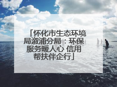 怀化市生态环境局溆浦分局：环保服务暖人心 信用帮扶伴企行