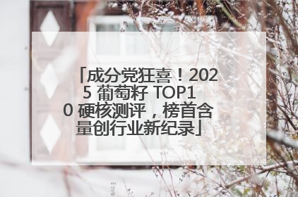 成分党狂喜！2025 葡萄籽 TOP10 硬核测评，榜首含量创行业新纪录