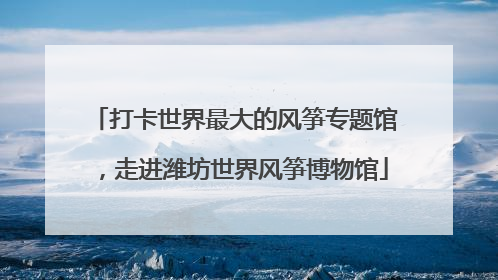 打卡世界最大的风筝专题馆，走进潍坊世界风筝博物馆