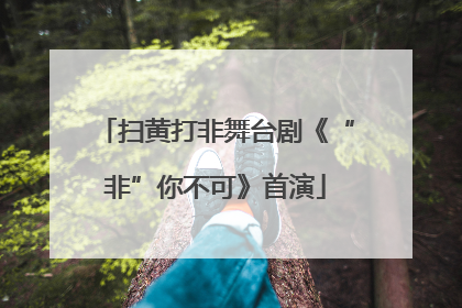 扫黄打非舞台剧《“非”你不可》首演