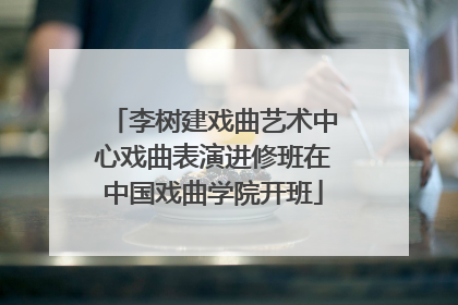 李树建戏曲艺术中心戏曲表演进修班在中国戏曲学院开班