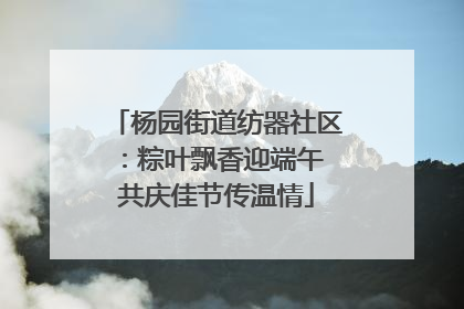 杨园街道纺器社区：粽叶飘香迎端午 共庆佳节传温情