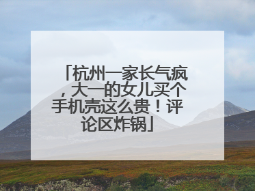 杭州一家长气疯，大一的女儿买个手机壳这么贵！评论区炸锅