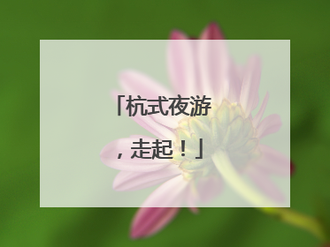 杭式夜游，走起！