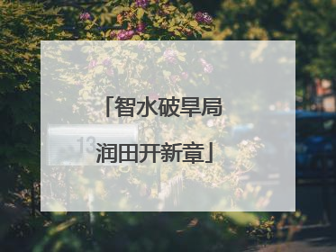 智水破旱局 润田开新章