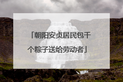 朝阳安贞居民包千个粽子送给劳动者