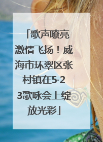 歌声嘹亮 激情飞扬！威海市环翠区张村镇在5·23歌咏会上绽放光彩