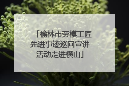 榆林市劳模工匠先进事迹巡回宣讲活动走进横山