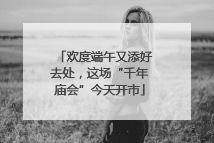 欢度端午又添好去处，这场“千年庙会”今天开市