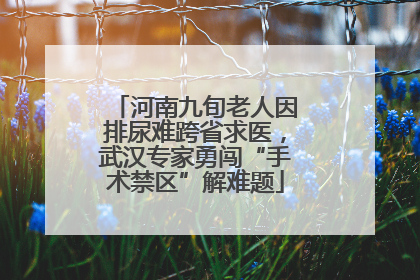 河南九旬老人因排尿难跨省求医，武汉专家勇闯“手术禁区”解难题