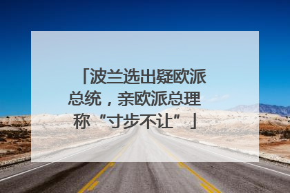 波兰选出疑欧派总统，亲欧派总理称“寸步不让”