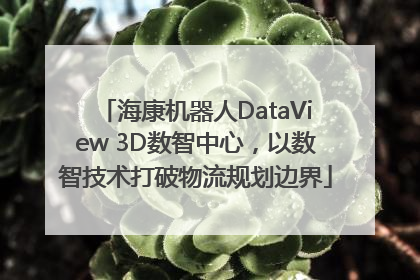 海康机器人DataView 3D数智中心，以数智技术打破物流规划边界