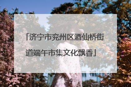 济宁市兖州区酒仙桥街道端午市集文化飘香