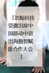 浩鲸科技受邀出席中国移动中资出海数智赋能合作大会