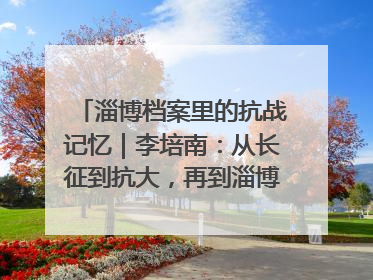 淄博档案里的抗战记忆｜李培南：从长征到抗大，再到淄博的革命足迹
