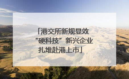 港交所新规显效 “硬科技”新兴企业扎堆赴港上市