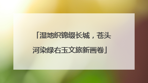 湿地织锦缀长城，苍头河染绿右玉文旅新画卷