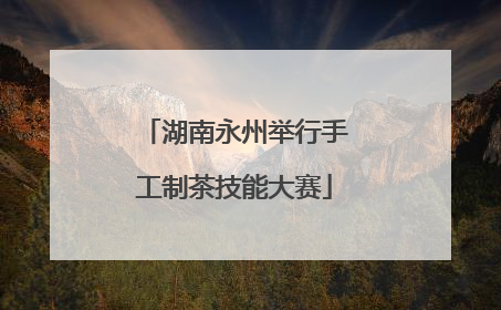 湖南永州举行手工制茶技能大赛
