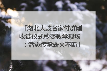 湖北大鼓名家付群刚收徒仪式秒变教学现场：活态传承薪火不断