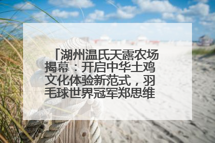湖州温氏天露农场揭幕：开启中华土鸡文化体验新范式，羽毛球世界冠军郑思维助力品牌兴农