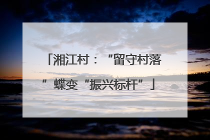 湘江村：“留守村落”蝶变“振兴标杆”
