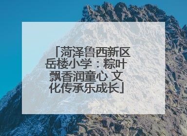 菏泽鲁西新区岳楼小学：粽叶飘香润童心 文化传承乐成长