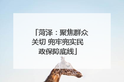 菏泽：聚焦群众关切 兜牢兜实民政保障底线