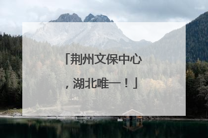 荆州文保中心，湖北唯一！
