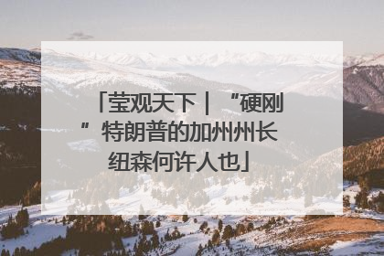 莹观天下｜“硬刚”特朗普的加州州长纽森何许人也