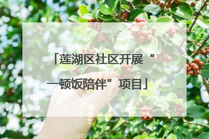 莲湖区社区开展“一顿饭陪伴”项目