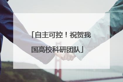 自主可控！祝贺我国高校科研团队