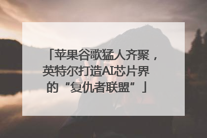 苹果谷歌猛人齐聚，英特尔打造AI芯片界的“复仇者联盟”