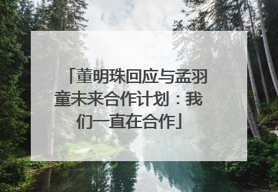 董明珠回应与孟羽童未来合作计划：我们一直在合作