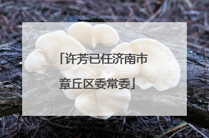 许芳已任济南市章丘区委常委